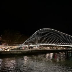 Slide 62: Pedestrian bridge at night