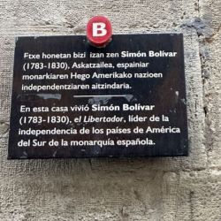 Slide 59: Where Simon Bolivar lived, if we need to send his statues back